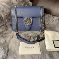 ราคา พร้อมส่ง มี 2 สี น้ำเงิน ดำ New Gucci Interlock small อปก ถุงผ้า การ์ดต่างๆ (21772916775)