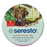 ราคา Bayer seresto ปลอกคอกำจัดเห็บหมัด กันน้ำ สำหรับสุนัขหรือแมว ( 38 CM/ 70CM ) ป้องกันนาน 8 เดือน (1121746817)