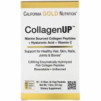 ราคา California Gold Nutrition, CollagenUp, Marine Hydrolyzed Collagen + Hyaluronic Acid + Vitamin C, Unflavored, 10 Packets, (5055120908)