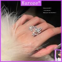 ราคา Kuroze Pt950 Platinum แหวนแฟชั่นผีเสื้อ Elegant Moissanite แหวนเพชรสีขาว (42365817211)