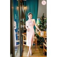 ราคา ชุด้ดรสออกงานสีชมพูสวยหวาน (21296084012)