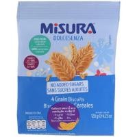 ราคา Misura มิซูร่า โดลเช่ เซนซ่า บิสกิตปราศจากน้ำตาลผสมธัญพืช ขนาด 120 กรัม