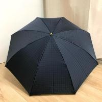 ราคา ร่มญี่ปุ่นมือสอง ร่มพับ 2 ตอน สีดำลายตาราง โครงทอง (45111967364)