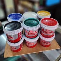 ราคา แพ็คกิ้งดีสุดๆ แม่สีน้ำพลาสติกยี่ห้อบิวตี้กระป๋องเล็ก ขนาด 0.236ลิตร Beauty (ราคา/1กป.) (7894833723)