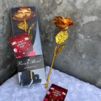 ราคา ดอกกุหลาบสีทอง พร้อมส่งดอกกุหลาบสีทอง ทอง24K Golden Roseโกลเด้นโรสดอกกุหลาบสีทอง ดอกไม้วันวาเลนไทน์ดอกกุหลาบดอกไม้ให้แฟน (55004936596)