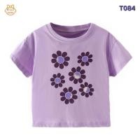 ราคา พร้อมส่งจากไทย เสื้อยืดเด็ก ผ้าคอตตอน100% เสื้อยืดสีม่วง ลายดอกไม้สีม่วงหลายดอก (29778874645)