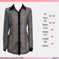 ราคา USED - Sheer Black Leopard Mesh Shirt | เสื้อเชิ้ตสีดำ สีขาว เสื้อตาข่าย ซีทรู ลายเสือ คอปก ทรงใหญ่ สายฝอ วินเทจ มือสอง (25003064212)