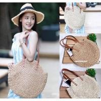 ราคา พร้อมส่งกระเป๋าสานนิ่ม มีซับใน สายสะพายหนัง (5761843452)