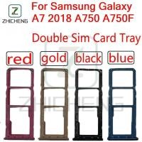 ราคา สําหรับ Samsung Galaxy A7 2018 A750 A750F ใหม่ SD MicroSD ผู้ถือ Nano ซิมการ์ดถาดสล็อต Repalcement (44762375153)
