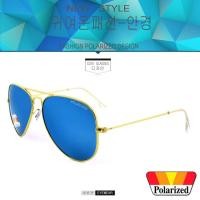 ราคา Polarized แว่นกันแดด แฟชั่น รุ่น 3026 สีทองเลนล์ปรอทฟ้า(เลนส์โพลาไรซ์) (276830110)