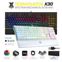 ราคา NUBWO X30 Termination Mechanical Keyboard Blue Brown Red Switch แมคคานิคคอลคีย์บอร์ด คีย์บอร์ดเกมมิ่ง คีย์บอร์ด Gaming (23886734250)
