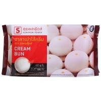 ราคา สุรพลฟู้ดส์ซาลาเปาไส้ครีม 180กรัม Surapon Foods Cream Bun 180g. [หมายเลขบาร์โค้ด 8850469024817 ] (46007709670)