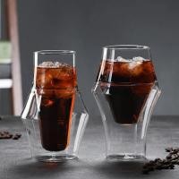 ราคา แก้วกาแฟ ใสดีไซน์หรู แก้วใสเกรดพรีเมียม แก้วคาเฟ่ สองชั้น (44224287866)