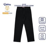 ราคา กางเกงยีนส์ผู้ชาย 18 Oz "Shibumi" - ผ้ายีนส์ริมแดงฟอกทรงตรง สีฟ้าครามเข้มมีเงาดํา - Copper Denim (56305455914)