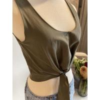 ราคา CPS CHAPS Cropped Tie Front Sleeveless Top (5795608243)