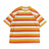ราคา เสื้อยืด แขนสั้น คอกลม Pull&Bear x STWD มือสอง สภาพดี ลายทาง สีสัน (26919296792)