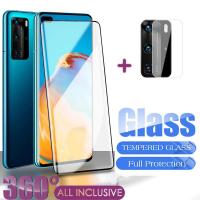 ราคา Huawei P40 Pro กระจกนิรภัยเต็มรูปแบบสําหรับ Huawei P40 Pro + P30 P20 Mate 50 40 30 20 Pro 2 ใน 1 ป้องกันหน้าจอ HD ฟิล์มกระจกนิรภัย (51761527603)