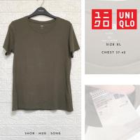 ราคา Uniqlo เสื้อยืด แขนสั้น สีพื้น สีเขียวขี้ม้า มือสอง (15386115806)