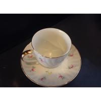 ราคา ชุดกาแฟ ชุดแก้วกาแฟลายดอกไม้ ขอบทองสวยงาม (998889026)