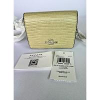 ราคา กระเป๋า Coach CR372 Gold Mini Wallet Chain Lizard Leather Pale Green รับประกันของแท้จากอเมริกา 100% (26888627095)