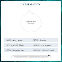 ราคา สร้อยคอเงินสเตอร์ลิงชุบทองคำขาวแบบประกบเรียบง่ายส (25033587178)