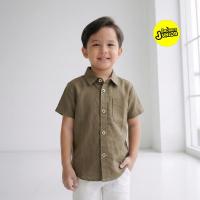 ราคา เคเมะจา บรอนกิส เสื้อเชิ้ตแขนสั้นผ้าลินินสีพื้นสําหรับเด็กผู้ชาย กระเป๋าสีไมโลอายุ 1-6 เดือนและ 1-10 ปีเด็ก (48659556582)