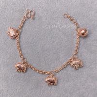 ราคา สร้อยข้อมือนาคแท้ น้ำหนัก 2 สลึง ลายโซ่กลมห้อยช้างกระพรวน (48359798549)