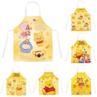 ราคา ผ้ากันเปื้อน แขนกุด ป้องกันคราบน้ํามัน ลายการ์ตูนหมีพูห์น่ารัก ของใช้ในครัวเรือน สําหรับเด็ก และผู้ใหญ่ (22971365957)