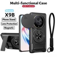 ราคา เคสโทรศัพท์มัลติฟังก์ชั่นหรูหราเหมาะสําหรับ Honor X9 B X9 A X8 C X9 D X7 X6 5G Lanyard 360°ขาตั้งแหวนพร้อมปลอกกล้องแม่เหล็กติดรถยนต์กันกระแทกฝาครอบป้องกันเต็มรูปแบบ (48560761747)