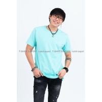 ราคา เสื้อยืดแฟชั่น ผู้ชาย T-Shirt cotton 100% คอกลม แขนสั้น สีเขียว พาสเทล (4033809936)