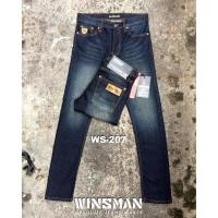 ราคา กางเกงยีนส์ กางเกงยีนส์ขายาว เดฟผ้ายืด ยีนส์ฟอกนิ่ม สี น้ำเงิน Skinny Winsman กระดุม Size 28-36 สียีนส์สนิมขาว (14338414096)