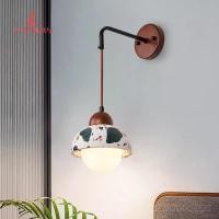 ราคา Wabi-Sabi Style Grindstone Wall Lamp Modern Minimalist Homestay Restaurant Bar Pendant Lamp Vintage Bedroom Bedside Lamp (41977732658)