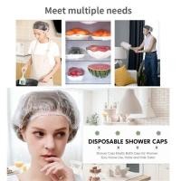 ราคา (KS) (50 ชิ้น) หมวกคลุมผมพลาสติก SHOWER NURSE CAP TRANSPARENT (55402928071)