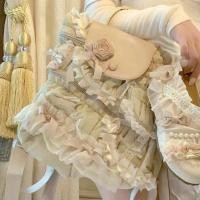 ราคา Pinkyo French Ruffle Rose Backpack กระเป๋าเป้สไตล์ญี่ปุ่นลายดอกกุหลาบระบาย (56258551311)