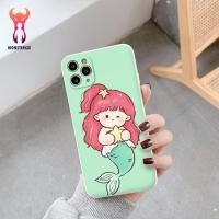 ราคา BVC เคส IPHONE ขอบสี่เหลี่ยมรูปนางเงือกและปลาดาวสําหรับ ip 7 8 Plus 6 6s Plus 11 13 12 14 Pro MAX XR X XS MAX - e7329a (46760601471)