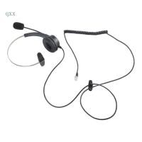 ราคา CH* 4-Pin RJ11 Monaural Wired Operator Call Center ชุดหูฟังโทรศัพท์หูฟัง BK (55761336782)