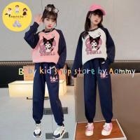 ราคา (พร้อมส่ง) ชุดเสื้อกันหนาว กางเกงกีฬาฤดูใบไม้ผลิ สไตล์ตะวันตกสำหรับเด็กผูเ้หญิง เซต 2 ชิ้น (18594339818)