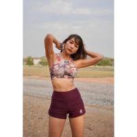 ราคา USED ส่งต่อ กางเกงขาสั้นแอคทีฟ - NOOnara Active Shorts ผ้า 2 ชั้น สี Wine Berry (M) (26631689840)