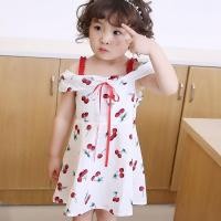ราคา 200 : เสื้อผ้าเด็ก พร้อมส่ง - เดรส เด็กผู้หญิง สีขาว สกรีนลายเชอร์รี่แดง ( แฟชั่นสไตล์เกาหลี ญี่ปุ่น เด็กเล็ก เด็กโต ) (7247131081)