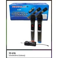 ราคา (NEW) SOUNDMILAN รุ่น M-636 ไมค์ลอย ไมค์ถือคู่ ไมค์โครโฟนไร้สาย ไมโครโฟน ไร้สาย ไมค์ลอยถือแบบคู่ (29907542913)
