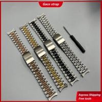 ราคา สําหรับ 19mm Seiko 5 SNXS79 75 77 SNXS80 SNXS81 SNXF05 SNXG47 เงินประธานสร้อยข้อมือปลายโค้ง Solid หอยนางรมนาฬิกาสายคล้อง (42880728893)