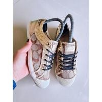 ราคา COACHของแท้​ มือสอง​ ไซด์​ 37-38​/23.5​ สีน้ำตาลทองปักเลื่อม.​ (8877047573)
