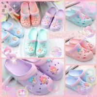 ราคา รองเท้าแตะยางนิ่มแบบสวมรัดส้นรองเท้าหัวโต ลิตเติ้ลทวินสตาร์ส (Little Twin Stars) (5538095098)
