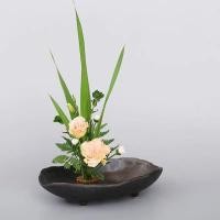 ราคา การจัดดอกไม้หม้อ Kenshan การจัดดอกไม้เรือ Ohara Ryu Zen แจกันญี่ปุ่น Ikebana Ceram盘花盆 การตั้งค่าลม山 花器 小原 โบราณโบราณ26888180.my9.8 (10581476497)