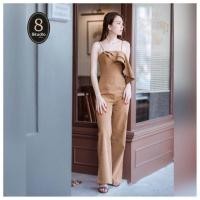 ราคา จั้มสูทขายาวสีน้ำตาลงานป้าย natnicha ไซร์ s (23580376166)
