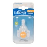 ราคา Dr.Brown's : DRB332-GBX2 จุกนมเลเวล 3 สำหรับขวดมาตรฐาน Level 3 STD Silicone Nipple 2 Pack_model "option (1673385664)