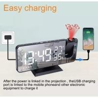 ราคา นาฬิกาดิจิตอล LED Digital Projection นาฬิกาปลุกอิเล็กทรอนิกส์นาฬิกาปลุก Projection วิทยุ FM โปรเจคเตอร์ (29207321645)