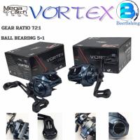 ราคา Mega Catch (เมก้า แคท) รุ่น VORTEX รอกตกปลา รอกเบท ทรงหยดน้ำ Gear ratio 7.3:1 Ball bearing 5+1 (50709962287)