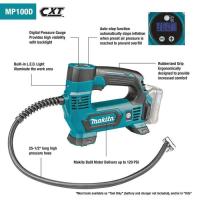 ราคา MAKITA ปั๊มลมไร้สาย รุ่น MP100DZ (เครื่องเปล่า) ของแท้ 100% (8400764103)