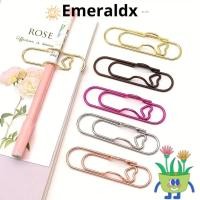 ราคา EMERALMDX คลิปหนีบกระดาษ, Love Model Metal Paper Fix Clip, Multi-functional Ticket DIY Heart Shape Separator Face Tags School Supplies Accessories Accessories (55607774089)